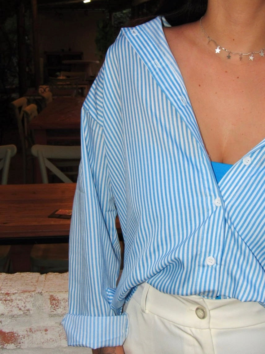 CAMISA LISTRADA AZUL