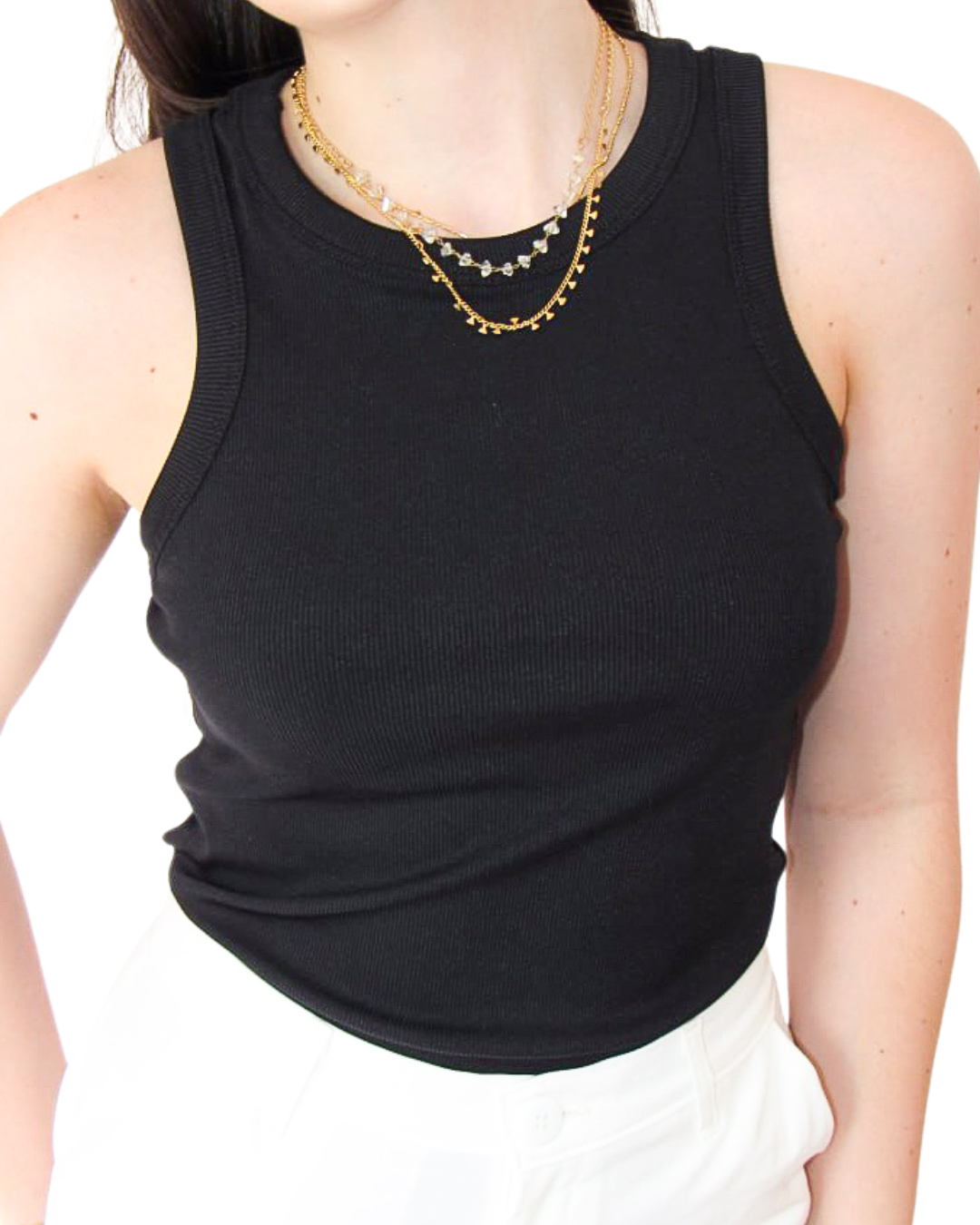 REGATA CANELADA PRETO