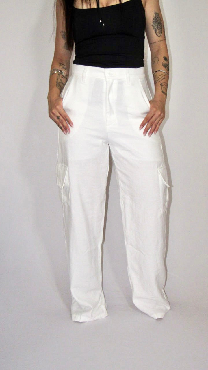 CALÇA CARGO BRANCO