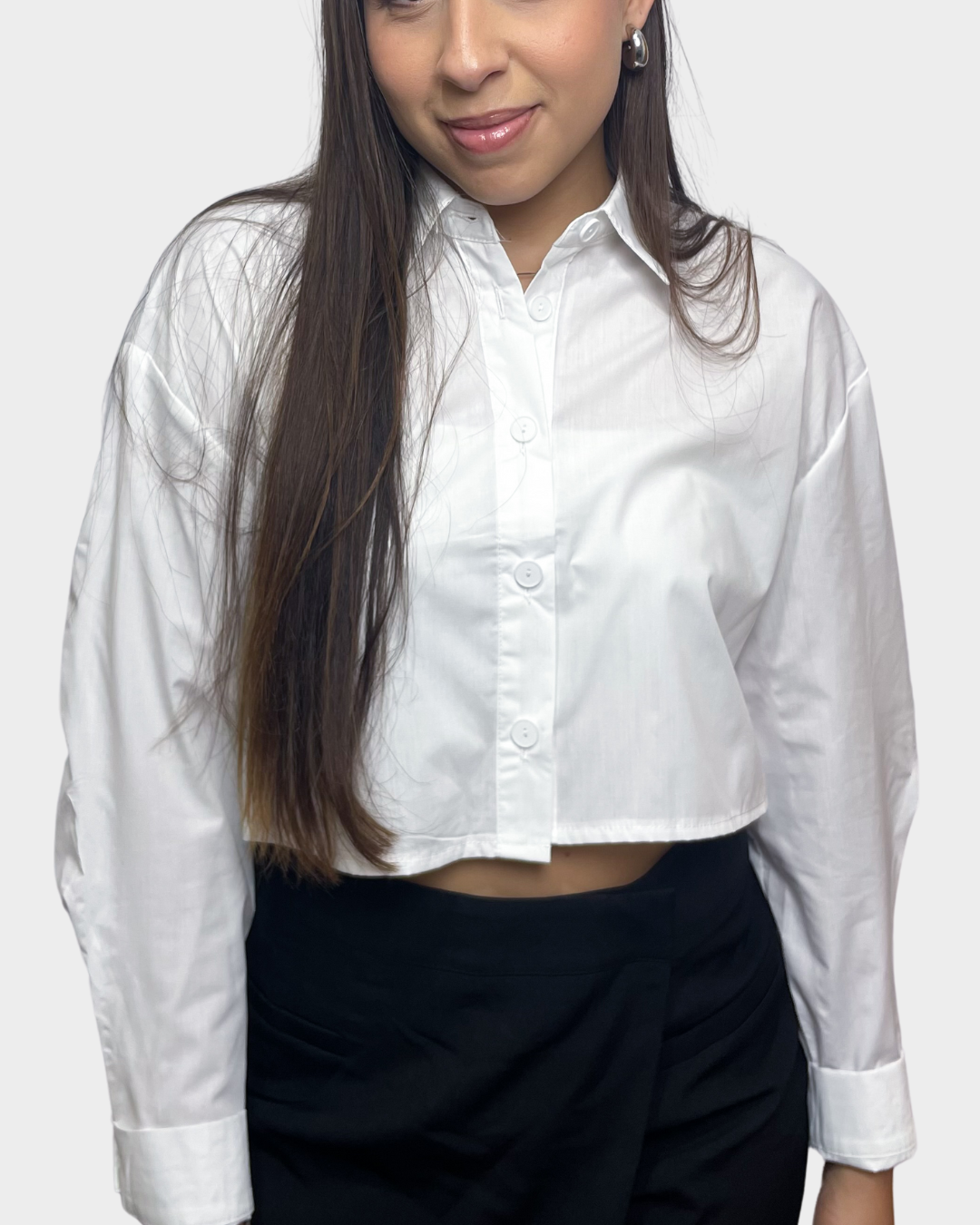 Cropped Camisa Branco