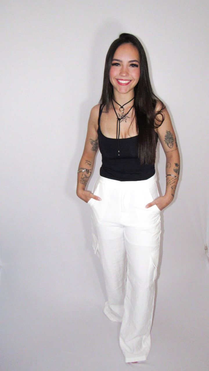 CALÇA CARGO BRANCO