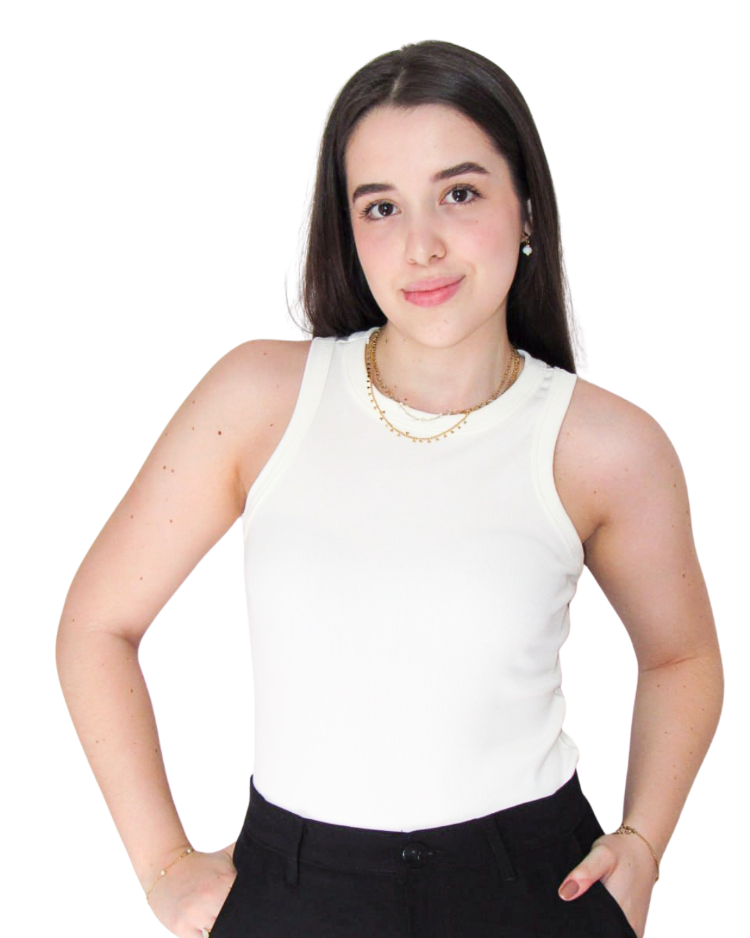 REGATA CANELADA BRANCA