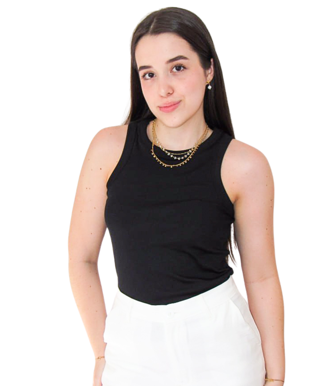 REGATA CANELADA PRETO