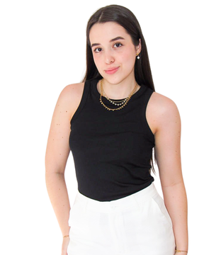 REGATA CANELADA PRETO