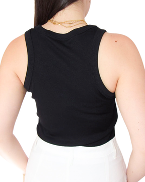 REGATA CANELADA PRETO