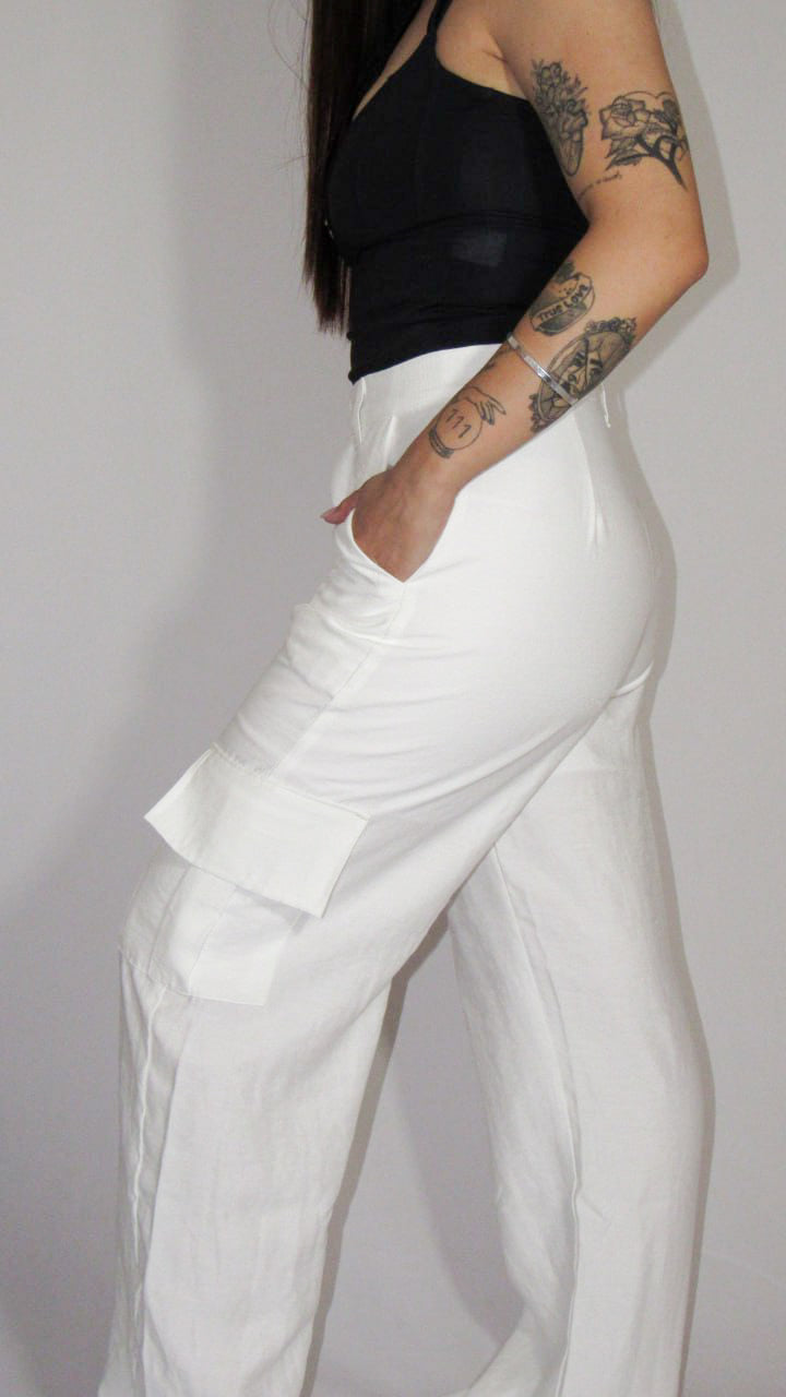 CALÇA CARGO BRANCO
